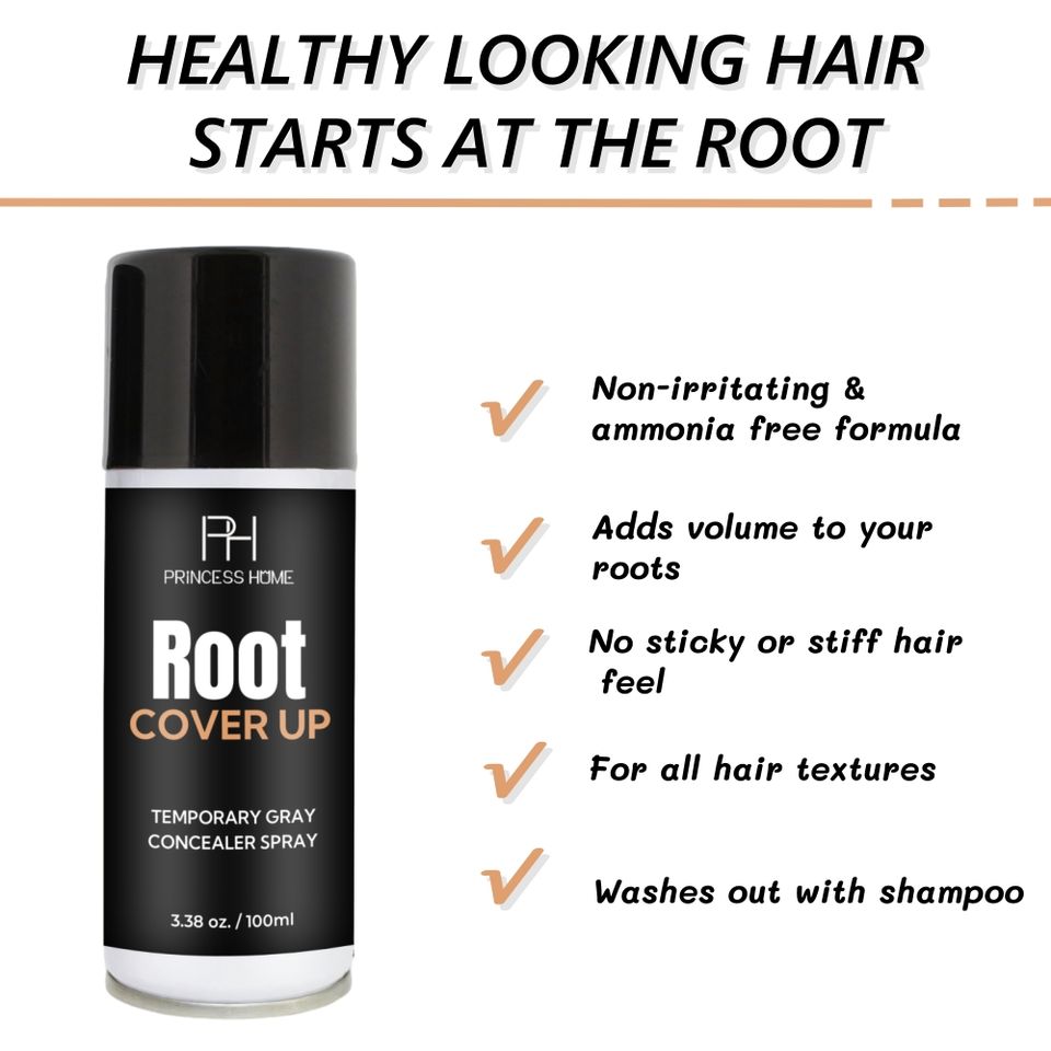 100ml Root Cover up Aerosol Spray Quick Dry Formula to Cover Gray ...