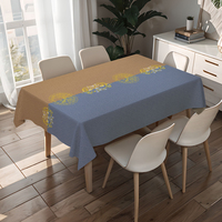 Nappe carrée multicolore écologique RNPT, housse de table en plastique PVC pour table à manger intérieure