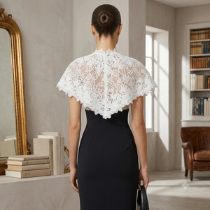 Vestidos Midi Elegantes de Cintura Imperio con Encaje y Tejido Liso para Mujer - Novedad al por Mayor - Product Image 4