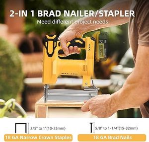 Clavadora de calibre 18/<span class=keywords><strong>Engrapadora</strong></span> de corona estrecha para pistola de clavos inalámbrica de 20V MAX (sin batería) 1000 clavos/grapas para mejoras del hogar y bricolaje - Product Image 4