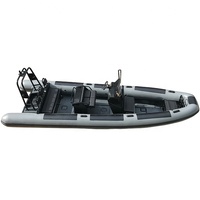 Bateaux pneumatiques à coque double en aluminium haute vitesse 700 23 pieds Orca/Hypalon/PVC pour la pêche en haute mer, bateau familial