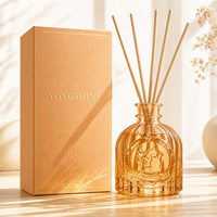Flacon diffuseur en verre élégant de 100 ml avec bouchon et finition transparente pour les marques de parfums d'intérieur de luxe
