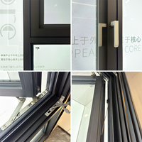 Ventana Abatible Moderna de Aluminio Comercial, Doble/Triple Acristalamiento, de Piso a Techo, Herrajes Alemanes, Certificación Energy Star