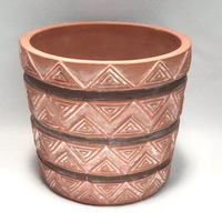 Vase et pot de fleurs décoratifs classiques en ciment faits à la main pour l'intérieur et l'extérieur avec fonctions de drainage pour la plantation et l'utilisation en jardin