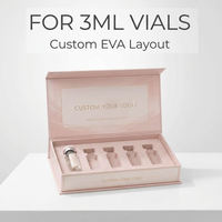 Scatole Personalizzate per Confezionamento Peptidi, Custodia Rigida in Cartone da 3ml per Fiale con Inserto in Schiuma e Finestra Trasparente, Set Espositivo per Fiale, MOQ Basso