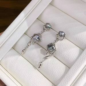 Marca WENCHI Modelo 10779 Accesorios de Perlas DIY, Base para Pendientes de Plata S925, Joyería de Moda con Perlas Redondas de 5-7mm - Product Image 2