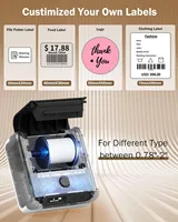 Impresora de Etiquetas Térmica Phomemo M200 para Computadora, Android, iOS, Windows, MAC OS, para Etiquetas de Envío, Códigos QR
