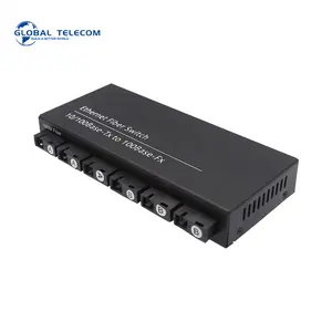 Optical Fiber Transceiver 10/100mbps Base 6 Fiber 2RJ45 Lan port with Ethernet Fiber Media Converter