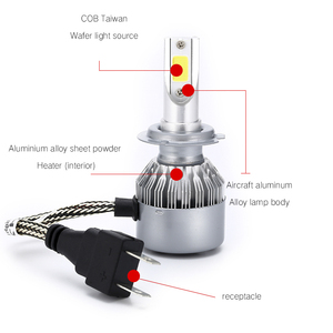 High Temperature Resistance <strong>Auto</strong> <strong>Lighting</strong> <strong>System</strong> C6 Super Bright H1 H7 H13 9004 9007 H13 H4 Led Headlight Bulb for Car - Product Image 2