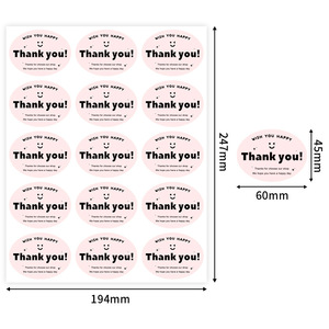 Autocollants ovales noirs personnalisés « Merci » pour desserts, pâtisseries, emballages cadeaux, scellage, papier couché - Product Image 6