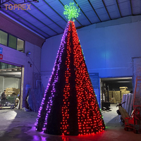 H:6m Contrôle Dmx personnalisé 3d Motif Smart Outdoor Giant Led Christmas Tree Lights Lumières de Noël