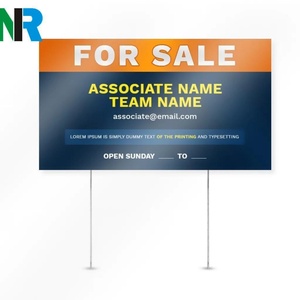 Letreros Publicitarios Personalizados para Exteriores, Lámina de Plástico Corrugado con Estaca en H, Material de PP Metálico para Exhibiciones en Jardines - Product Image 1