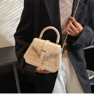 Sac à main pour femmes tendance El Cantasi, petit sac à main décontracté avec chaîne en métal à motif diamant, vente chaude - Product Image 4