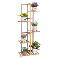 Support de Plantes Robuste en Bambou Écologique, Style Jardin, Décoration Intérieure, Étagère d'Angle de Rangement et Présentoir