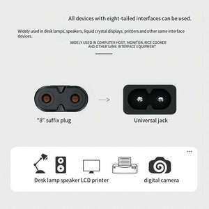 Vde Euro cee7/16 cắm IEC 320 C5 dây nguồn AC Adapter cho máy tính cho máy tính xách tay & máy tính xách tay - Product Image 6