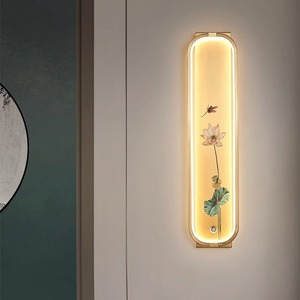 All-Copper New Chinese Style Wall Lamp Built-In <b>Touch</b> Switch for Living Room Bedroom TV Background Wall Bedside Study Hallway - Product Image 1