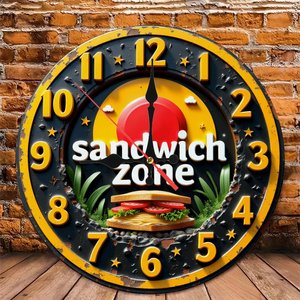 Round Wooden Wall <b>Clock</b> 25x25Cm Silent Home Living Room Decor <b>Clock</b> - Product Image 4