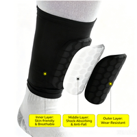 Manchons de compression pour mollets de football avec rembourrage en nid d'abeille EVA, protège-tibias, expédition immédiate, manchons de protection pour les jambes pour la course à pied
