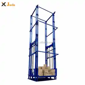 Rel kargo lift hidrolik panduan rel bahan vertikal barang kargo angkat platform hidrolik silinder lift