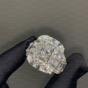 Anillo de Hombre de Oro Blanco de 14K/18K con Diamante de Corte Radiante Cultivado en Laboratorio de 2.01ct, Ideal para Regalos Empresariales - Product Image 4