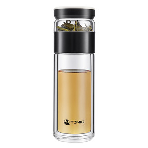 Tomic Double Wall Glass <b>Tea</b> Cup With Strainer Insulated For Office And Travel - Product Image 2