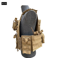 Gilet porte-plaques tactique léger à dégagement rapide, réglable et personnalisable, compatible MOLLE