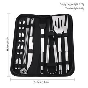 Lote de suministros para parrilla Fever, juego de herramientas de acero inoxidable, aguja portátil para barbacoa al aire libre, cepillo de aceite, cuchillo, Clip, cubiertos - Product Image 4