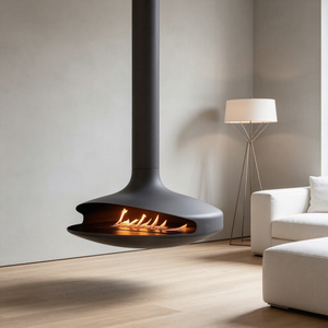 Tonya <span class=keywords><strong>Caminetto</strong></span> a <span class=keywords><strong>Bioetanolo</strong></span> Sospeso Girevole a 360 Gradi, Montaggio a Soffitto <span class=keywords><strong>per</strong></span> Riscaldamento Domestico, 60cm - Product Image 3