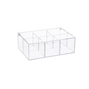 Hotsale fabbrica personalizzata con griglia e coperchio scatola di immagazzinaggio in acrilico per la fabbricazione di gioielli in acrilico porta trucco - Product Image 1