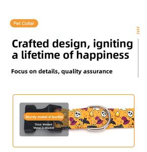 Collier réglable pour animaux de compagnie d'Halloween pour chiens Conception de chauve-souris citrouille à dégagement rapide Sécurité réfléchissante pour accessoires de déguisement de cosplay Cloche - Product Image 5