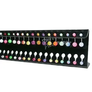 PIERCING de bijoux en bande Z, bijoux de corps, en acrylique, remplis avec embouts en acrylique, lot de 40 ou 48 pièces