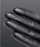 Gants en Nitrile Noir 3mil pour Tatouage, Beauté, Salon, Manucure et Onglerie, Vendus à l'Unité, Texturés au Bout des Doigts, Jetables
