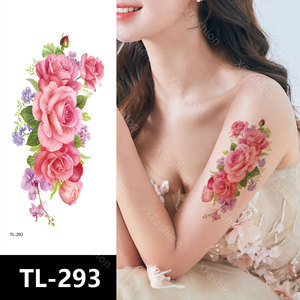 3D Flowers tatuaggi temporanei per le donne Body Art Arm Sketch Tattoo Stickers per donne e ragazze - Product Image 4