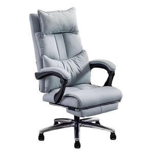 Sillón de ordenador ergonómico de PU <span class=keywords><strong>rosa</strong></span>, Base de Metal fuerte, rueda de cristal silenciosa, silla de oficina de masaje con reposapiés - Product Image 5