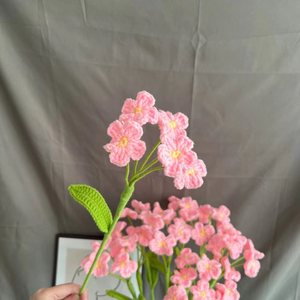 Fleurs artificielles tissées au crochet, branche de fleurs de prunier oublié-moi-je-ne-sais-pas-que, pour la Saint-Valentin - Product Image 6