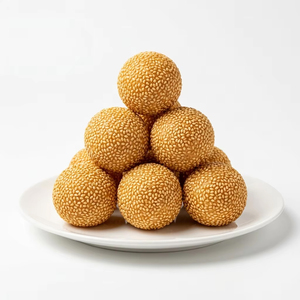Bolas de Sésamo Fritas Congeladas, Dim Sum de Arroz Glutinoso con Pasta de Frijol Rojo Dulce, Bocadillo Chino al por Mayor - Product Image 6