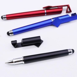 Stylo multifonctionnel à écran tactile en plastique de 0,5 mm avec logo personnalisé en gros, support de téléphone, stylo à bille - Product Image 3