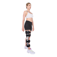 Attelle d'immobilisation du genou réglable et confortable en alliage de zinc Taijie TJ-KM005 avec fermeture auto-agrippante pour la rééducation de l'arthrose