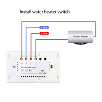 Interrupteur à distance Matter 120 haute puissance 20A 40A à cadre métallique compatible avec les chauffe-eau, climatiseurs et chaudières, HomeKit IP65