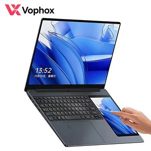 Ordinateur portable à double écran 15,6 pouces N100, 16 Go de RAM DDR4, 11 processeurs, pour entreprise, vente en gros, écran tactile personnalisé, double affichage portable, multi-écrans - Product Image 1