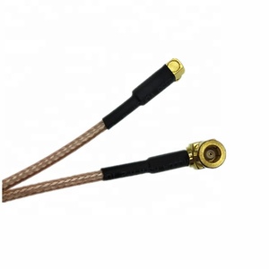 Right Angle Male Plug to R/A Smb Female Jack Bulkhead Mount With Rg316 Rf Pigtail Cable - Product Image 2