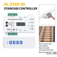 Contrôleur d'éclairage d'escalier intelligent STEP-09 avec capteur de lumière du jour et télécommande pour la maison/le commerce, économie d'énergie, activation par mouvement