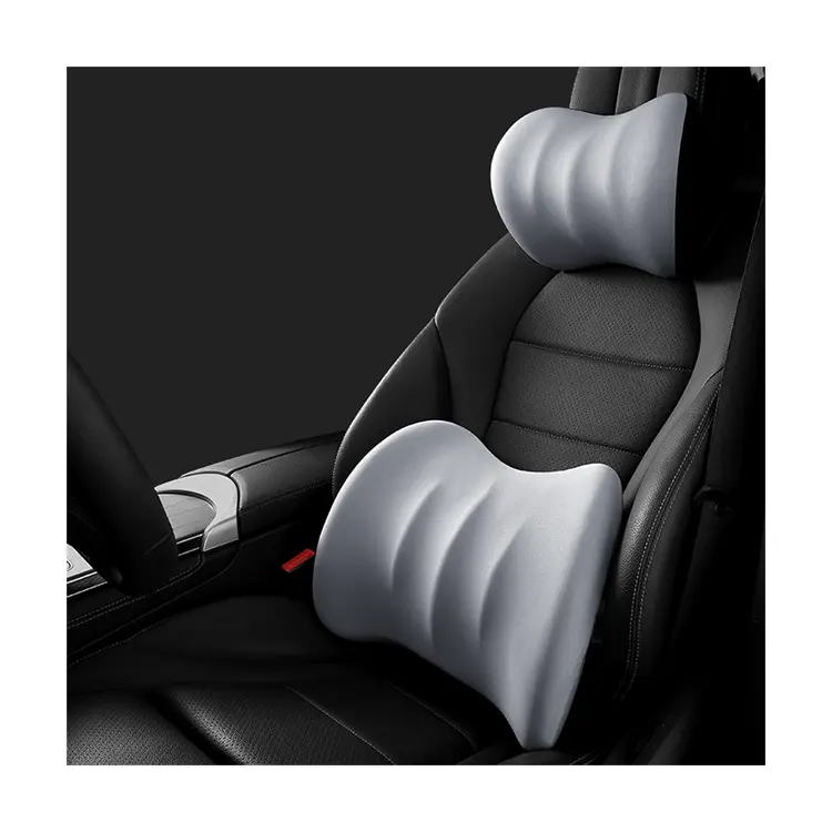 エレファントタワーカーシートヘッドレストパッド3Dメモリーフォームピローヘッドネック枕調節可能なストラップ付き