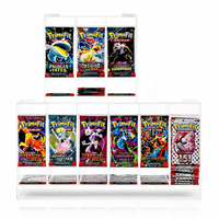 Présentoir de Comptoir Empilable en Acrylique Transparent à 3 ou 6 Compartiments pour Boosters TCG, Distributeur par Gravité pour Cartes à Collectionner en Magasin