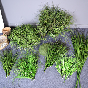 Tapis d'herbe artificielle, fausse herbe <span class=keywords><strong>en</strong></span> touffes, plante <span class=keywords><strong>en</strong></span> <span class=keywords><strong>pot</strong></span>, herbe de jardin, herbe de canne à feuilles fines, plante décorative - Product Image 1
