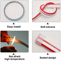 Bande lumineuse LED flexible étanche pour capot de voiture, éclairage de jour, lampe décorative d'ambiance, rétroéclairage universel 12V