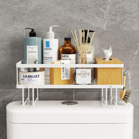 Organisateur de salle de bain durable couleur personnalisée en usine 1 niveau 2 niveau utilitaire en métal sur étagère de rangement pour toilettes