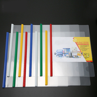 Carpeta de archivos transparente de barra deslizante A4 Clip de carpeta de barra deslizante Cubiertas de informes transparentes Carpeta para clasificación de documentos