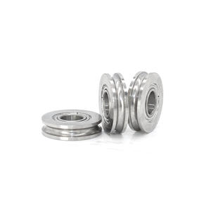 Poulie en U à billes simple rangée en acier inoxydable S623Z, 3*12*4mm, roue de guidage de courroie métallique pour convoyeur, approvisionnement direct usine - Product Image 1