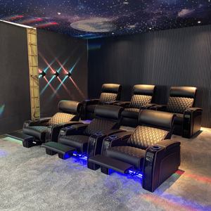 Фабричное одноместное кресло для домашнего кинотеатра, кожаное кресло для кинотеатра, откидной Электрический подголовник, мебель для гостиной - Product Image 6